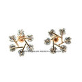 Special Design and Sale 925 Silver Fashion Jewelry Snow Flower Snowflake Design Stud Earrings Valentine′s Day Gifts for Girl E6340